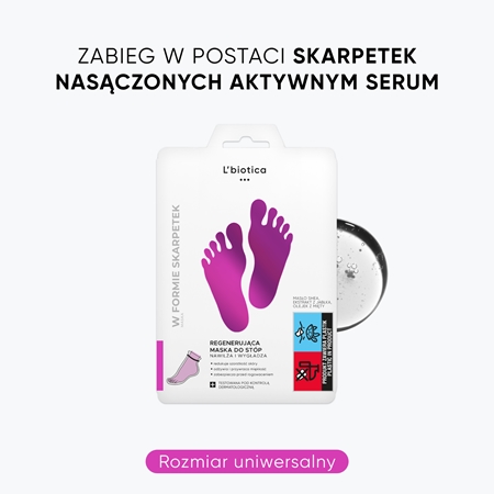 L’biotica Masks regenerująca maska do stóp w postaci skarpetek