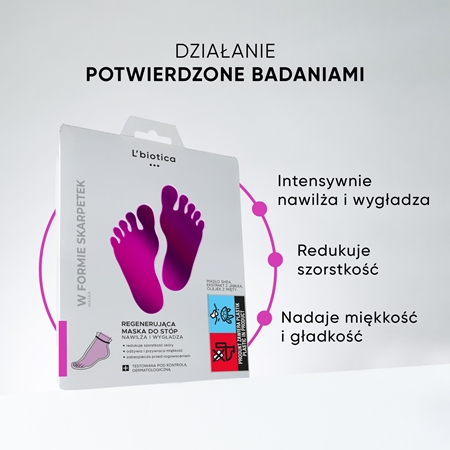 L’biotica Masks regenerująca maska do stóp w postaci skarpetek