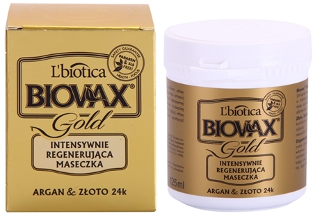 L’biotica L'biotica Biovax Glamour Gold maska do włosów z olejkiem arganowym
