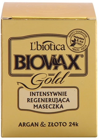 L’biotica L'biotica Biovax Glamour Gold maska do włosów z olejkiem arganowym