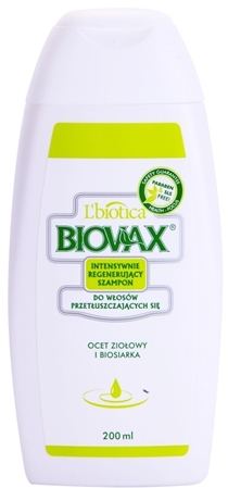 L’biotica Biovax Dull Hair ošetřující a posilující šampon pro mastné vlasy a vlasovou pokožku