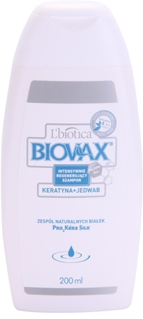 L'Biotica Biovax Keratin-Seiden Shampoo, 200 Ml – Intensiv Regenerierend Für Glänzendes, Geschmeidiges Haar