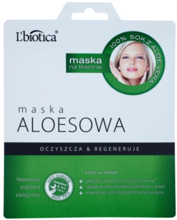 L’biotica Masks Aloe Vera máscara em folha com efeito regenerador