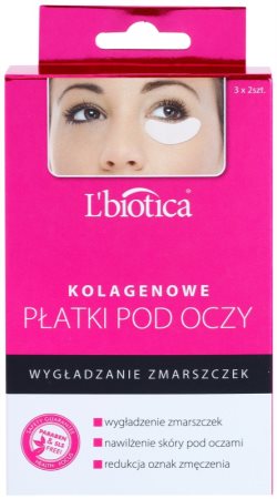 L’biotica Masks maska kolagenowa do okolic oczu o działaniu przeciwzmarszczkowym
