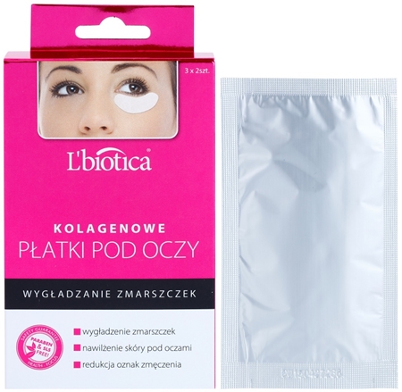 L’biotica Masks kolagenová maska na oční okolí s protivráskovým účinkem