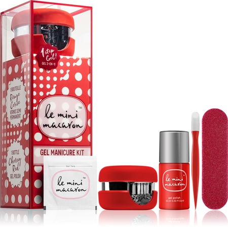 Le Mini Macaron Gel Manicure Kit Cherry Red Cosmetic Set VII. (for Nails) for Women