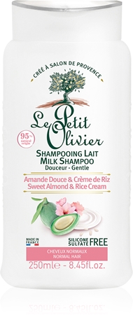 Le Petit Olivier Sweet Almond & Rice Cream champú suavizante para cabello normal