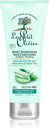 Le Petit Olivier Aloe Vera & Green Tea regenerator za normalnu i masnu kosu