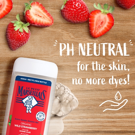 Le Petit Marseillais Fraise Des Bois Bio gel douche doux