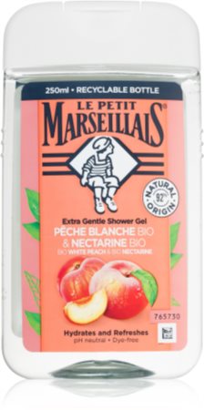 Le Petit Marseillais White Peach & Nectarine Bio delikatny żel pod prysznic