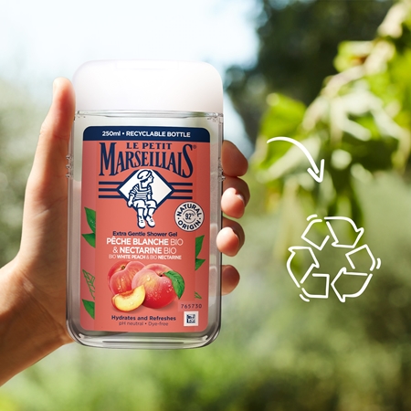 Le Petit Marseillais Pêche Blanche Bio & Nectarine Bio gel douche doux