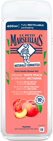 Le Petit Marseillais White Peach Bio & Nectarine Bio gel de duche suave