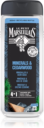 Le Petit Marseillais Minerals & Cedarwood sprchový gel 4 v 1