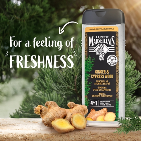 Le Petit Marseillais Ginger & Cypress Wood gel doccia 4 in 1