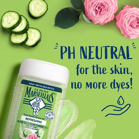 Le Petit Marseillais Rose BIO & Cucumber BIO gyengéd tusfürdő gél