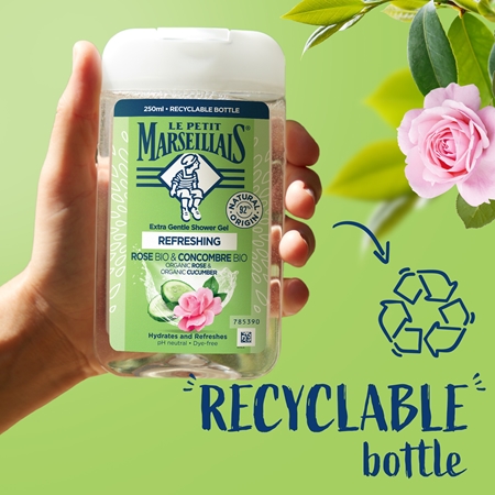 Le Petit Marseillais Rose BIO & Cucumber BIO gyengéd tusfürdő gél