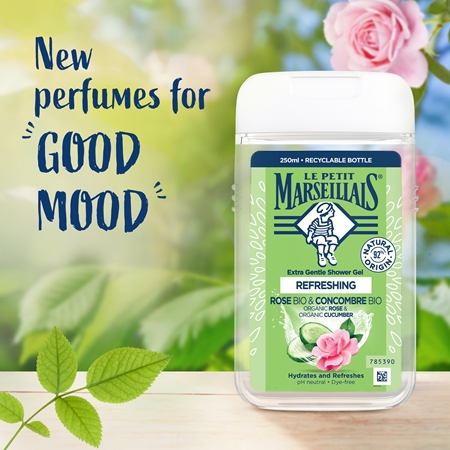 Le Petit Marseillais Rose BIO & Cucumber BIO gyengéd tusfürdő gél
