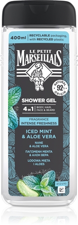 Le Petit Marseillais Menthe Glacée & Aloe Vera Gel douche 4 en 1