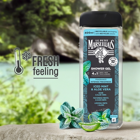 Le Petit Marseillais Menthe Glacée & Aloe Vera Gel douche 4 en 1