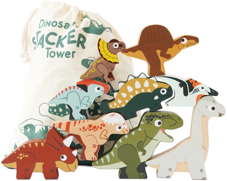 Le Toy Van Stacking Tower Dinosaurus turn de construcție