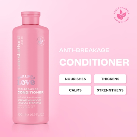 Lee Stafford Scalp Love Anti Hair-Loss Thickening Conditioner stiprinamasis kondicionierius silpniems, į slinkimą linkusiems plaukams
