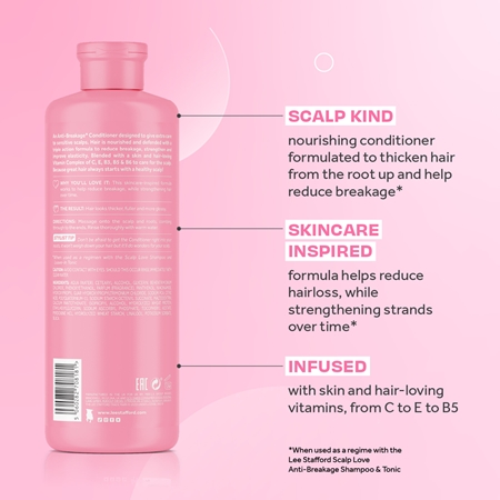 Lee Stafford Scalp Love Anti Hair-Loss Thickening Conditioner stiprinamasis kondicionierius silpniems, į slinkimą linkusiems plaukams