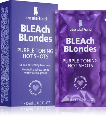 Lee Stafford Bleach Blondes Purple Toning Hot Shots φροντίδα για τα μαλλιά εξουδετέρωση κίτρινων αποχρώσεων