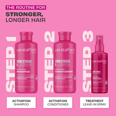 Lee Stafford Grow Strong & Long Activation Shampoo Hair Shampoo for hair growth and strengthening from the roots