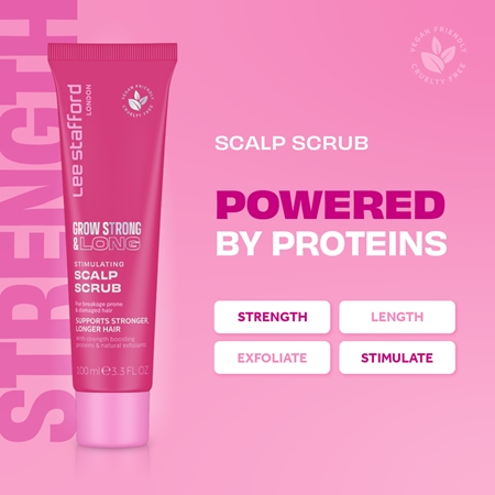 Lee Stafford Grow Strong & Long Stimulating Scapl Scrub fejbőrradír vegán