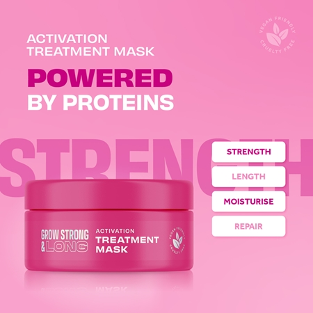 Lee Stafford Grow Strong & Long Activation Treatment Mask maschera per capelli contro la rottura dei capelli