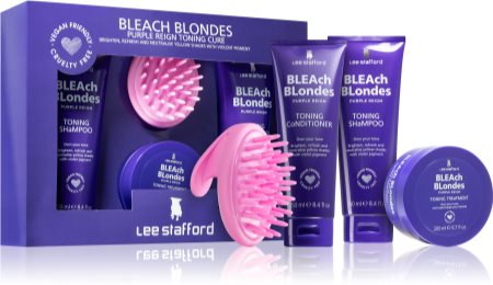 Lee Stafford Bleach Blondes Purple reign set za nevtralizacijo rumenih odtenkov