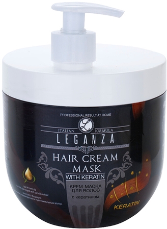 Leganza Hair Care mascarilla textura crema con queratina