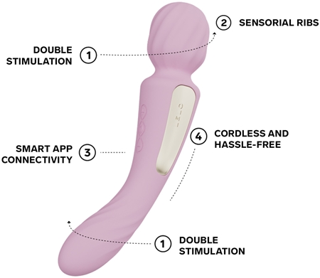 Lelo Switch 2v1 cabeça de massagem e vibrador