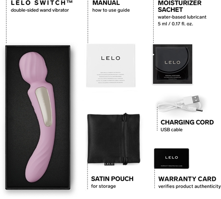 Lelo Switch 2v1 cabeça de massagem e vibrador