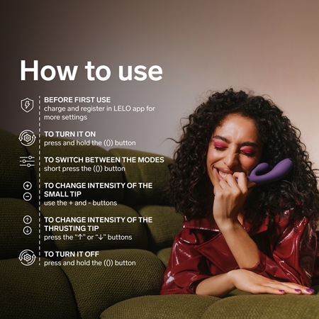 Lelo Ina Thrust vibrator with clitoral stimulator