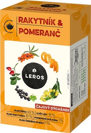 Leros Čajový večierok - Rakytník & Pomaranč bylinný čaj