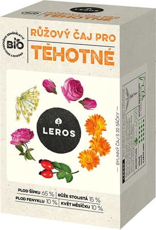 Leros Růžový čaj pro těhotné BIO bylinný čaj
