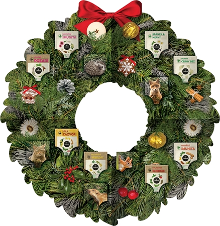 Leros Bylinný adventný kalendár veniec adventný kalendár
