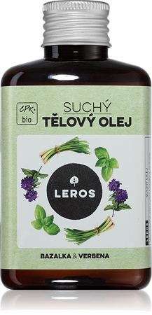 Leros Dry body oil basil & verbena Torr olja