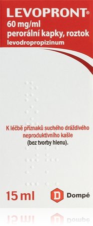 Levopront Levopront 60mg/ml perorální kapky, roztok na suchý dráždivý kašel
