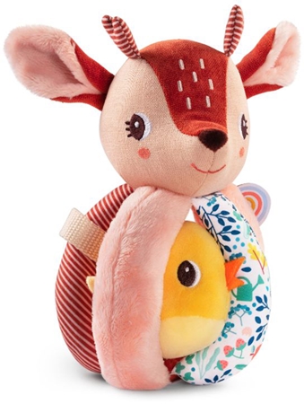 LILLIPUTIENS Eco Stella Holzrassel – Bio-Baumwolle & FSC-Holz, Kuscheliges Spielzeug Für Babys