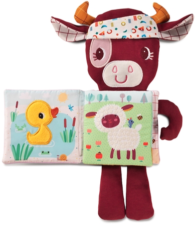 Lilliputiens Cuddle Book Rosalie babybog med kontrastfarver til læring