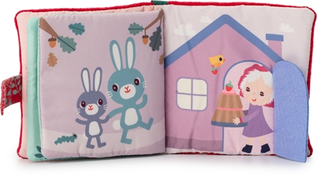 Lilliputiens Playbook Little Red Riding Hood kontrastní edukativní knížka s kousátkem