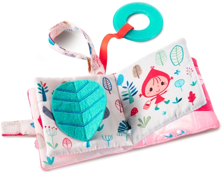 Lilliputiens Playbook Little Red Riding Hood contrast educational book with teether