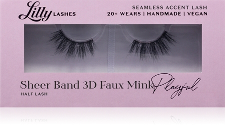 Lilly Lashes Sheer Band 3D Faux Mink Half Lash ciglia finte