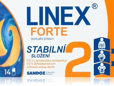 Linex Forte stabilní složení kapsuly s probiotikami