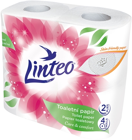 Linteo Baby Care & Comfort Camomile hârtie igienică 4 pc