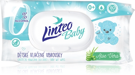 Linteo Baby Pure & Fresh švelnios drėgnosios servetėlės kūdikiams su alavijais