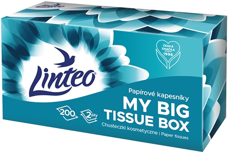Linteo Paper Tissues Two-ply Paper, 200 pcs per box papírové kapesníky