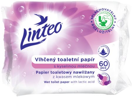 Linteo Wet Toilet Paper fugtet toiletpapir med mælkesyre